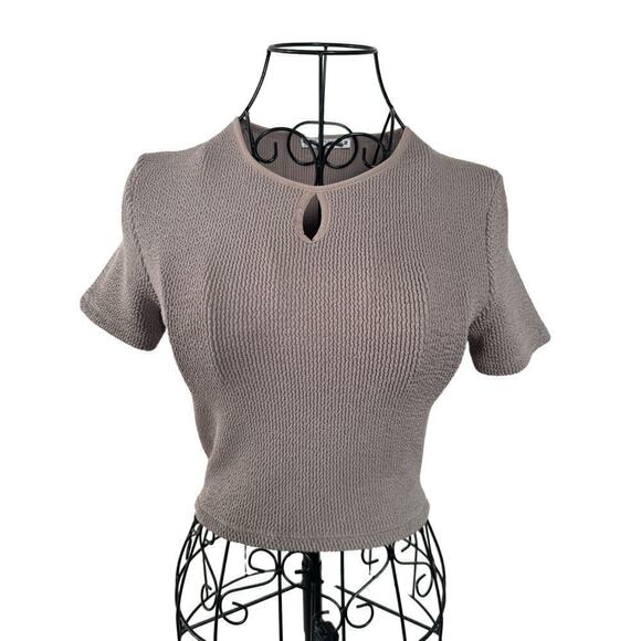 Zara Taupe Cropped Top Size S - Picture 1 of 4